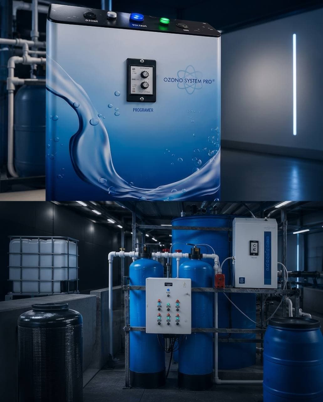 Infraestructura industrial para tratamiento y desinfección de agua